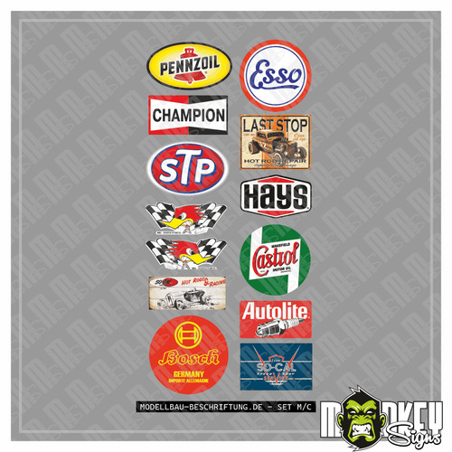 Set adesivi sponsor racing - set,