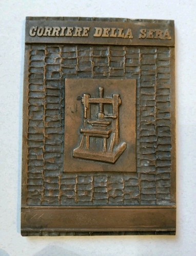 Placca bronzo corriere - placca,