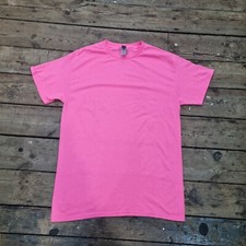 T-shirt Gildan rosa bianca