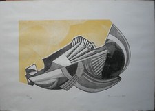 Salvatore Provino incisione calcografica Forma 70x50 firmata numerata 70/99 '75