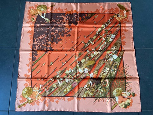 Foulard carré hermès soie - carré, en