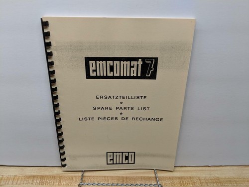 Manuale elenco ricambi - , emco