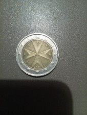 MONETA 2 EURO MALTA 2008 RARA RARISSIMA DA COLLEZIONE CON LETTERA F NELLA STELLA