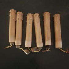 SEI CANDELE in Legno  12 cm