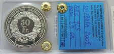 RARISSIMA MONETA ARGENTO DA 50 FRANCHI SVIZZERA 2005 "BRUSIO", PESO 25 GR. PROOF
