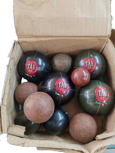 Set vintage bocce - vintage, fabra