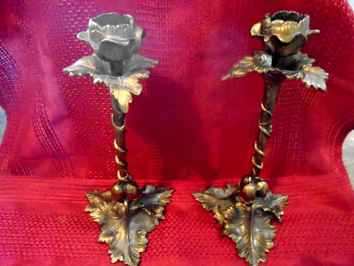 Vintage brass candlesticks - ,