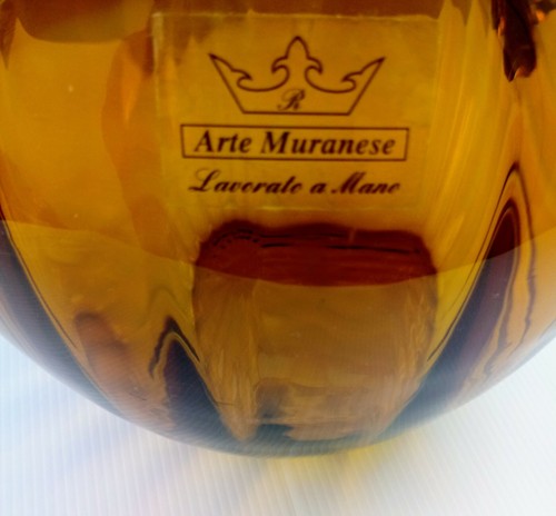 Vaso vetro murano colore ambra - colore,