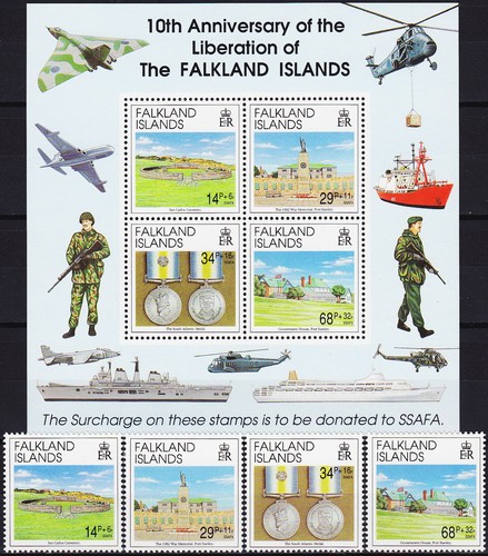 Falkland set 10 ann - s/s, 10°