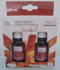 OLIO PROFUMATO PER BRUCIA ESSENZE E DIFFUSORI 2 BOTTIGLIE DA 15ml - SANDALO