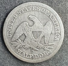 1/2 dollaro 1861 S USA "Seated