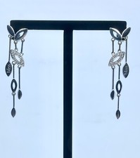 ORECCHINI PENDENTI CON DIAMANTI BLISS IN ORO BIANCO 18 KT 750 DONNA 18 CT