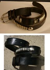 Cinta donna in cuoio nero con