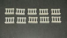 LEGO : 10x barrière clôture 1 x 4 x 2 - réf 30055 blanc - set 7573 7346 8403 