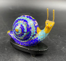 Statuetta statua ORIENTALE CINESE CLOISONNE' CLOSONNE' LUMACA PORTAFORTUNA