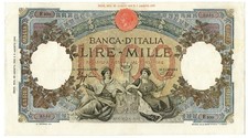 1000 LIRE CAPRANESI REPUBBLICHE MARINARE RETRO BI 23/08/1943 BB+