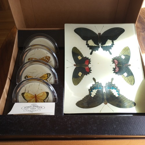 Vassoio farfalle decoupage