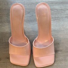 Sandalo slide rosa pallido
