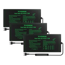 VIVOSUN 3x tappetino riscaldante serra da camera tappetino termico 25,4 x 52,7 cm, impermeabile, UL