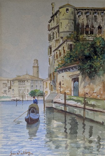 Venezia acquerello 1920 - venezia,,