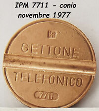 1977 GETTONE TELEFONICO IPM 7711 in gettoni da telefono di raro medaglia token @