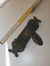 Antica Maniglia Lavorata In Ferro Per Cassaforte/Baule O Portale Casale Sec. XX