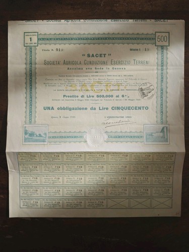 Certificato azionario sacet - certificato,