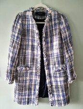 Giacca Zara lunga blu con