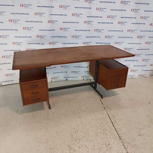 Scrivania vintage teak ferro - vintage,