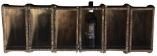 Cantinetta portabottiglie in legno e ferro da parete muro 6 posti forme mattoni