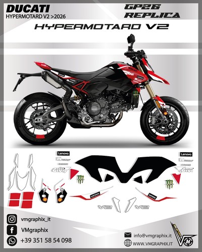 Adesivi ducati hypermotard - adesivi,