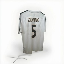 Maglia Da Calcio Vintage, Real Madrid Zidane Con Autografo