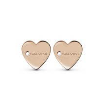 Orecchini Salvini I Segni Oro 9k con Diamanti Rose Gold Diamond Heart Earrings