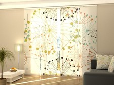 Tenda Pannello Scorrevole Wellmira per Porta Patio, Qualsiasi Misura - Fiori Tenerezza