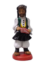 Arte Sarda VECCHIO CERAMICA ARTIGIANALE COSTUME SARDO FISARMONICA 15X7 R CARBONI