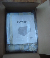 Copridivano letto 2 posti IKEA EKTORP copridivano copridivano ORLUNDA BLU CREMA a righe