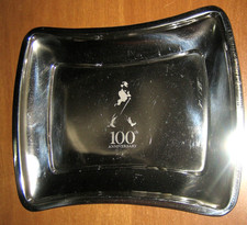 VASSOIO JOHNNIE WALKER Whisky 100° Anniversario in acciaio - Raro da collezione