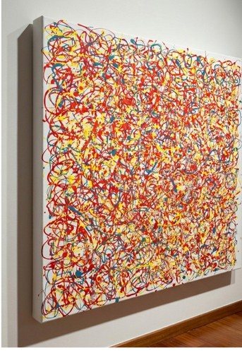 Grande quadro astratto moderno - quadro,