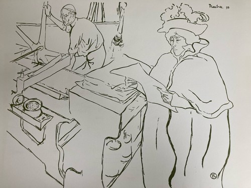 Belle lithographie gravure - lithographie,