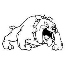 Kit 2 adesivi tuning BULLDOG 04 cane dog custom decals