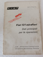 CATALOGO dati per le riparazioni Fiat 131 mirafiori Omaggio Fiat d'epoca