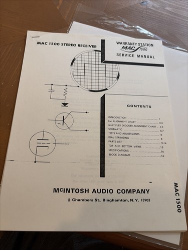 Mcintosh mac 1500 ricevitore - mcintosh,