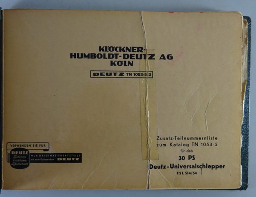 Catalogo parti deutz trattore - catalogo,