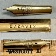 Grande pennino numerato a vita Sheaffer # 2724912 - 1 1/4" $72 oro fuso
