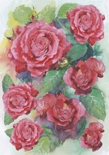 Carta decoupage Rose rosse