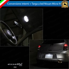 LED INTERNI + TARGA PER NISSAN MICRA IV 4 K13 CANBUS LUCE BIANCA 6000K NO ERROR