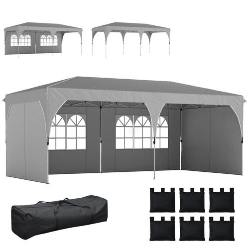 Outsunny gazebo pieghevole 3x6 - outsunny,