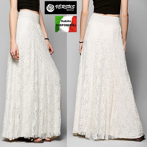 Gonna lunga estiva pizzo donna - gonna,