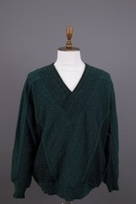 Maglione Carlo Colucci Personality lana verde scollo a V taglia 52