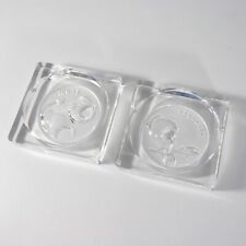 COPPIA PIATTINI SOPRAMMOBILI IN VETRO SEGNO ZODIACALE ZODIACO LEONE ACQUARIO